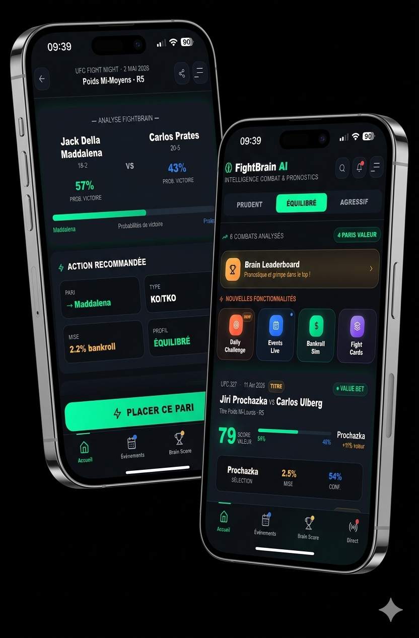 FightBrain AI - Application mobile de pronostics UFC et Boxe