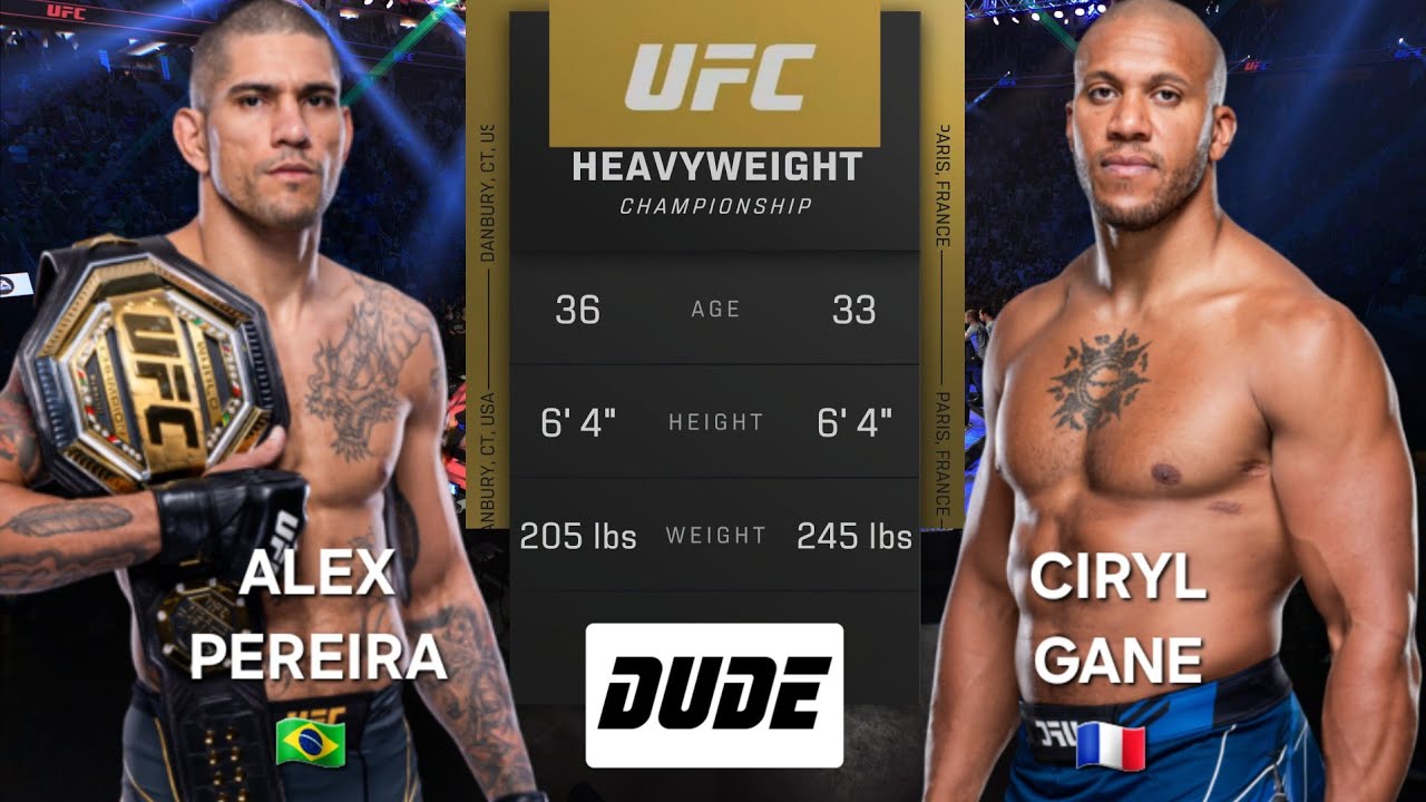Cyril Gane face a face avec Alex Pereira pour UFC Freedom 250 heavyweight championship